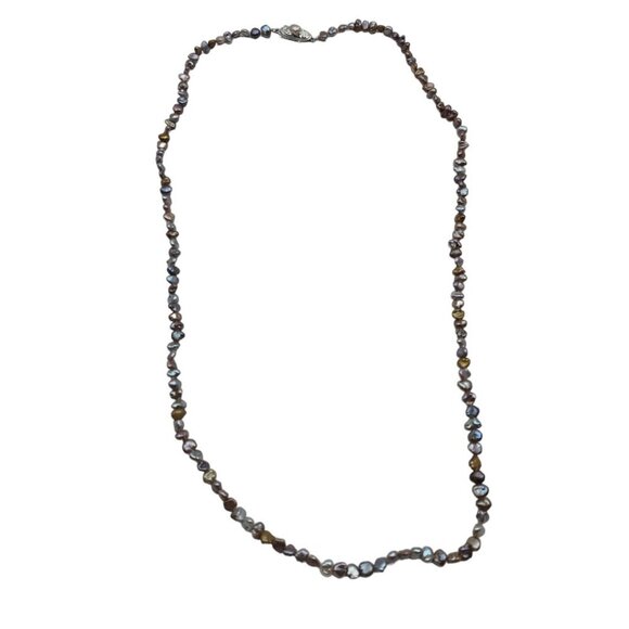 Freshwater Pearl Multicolored Necklace with Sterling Silver Clasp - Picture 1 of 7